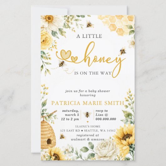 Budget Little Honey Bee Baby Shower (Voorkant)