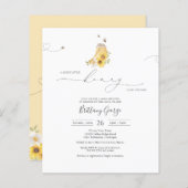 Budget Little Honey Bee Baby shower Invitation (Voorkant / Achterkant)
