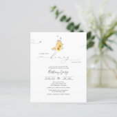 Budget Little Honey Bee Baby shower Invitation (Staand voorkant)