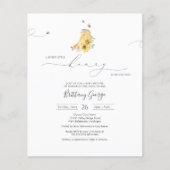 Budget Little Honey Bee Baby shower Invitation (Voorkant)