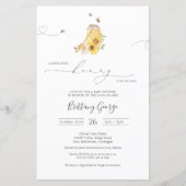 Budget Little Honey Bee Baby shower Invitation (Voorkant)