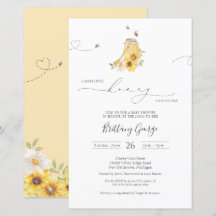 Budget Little Honey Bee Baby shower Invitation