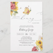 Budget Little Honey Bee Baby shower Invitation (Voorkant)