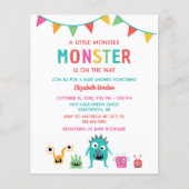 Budget Little Monster Baby shower Halloween (Voorkant)