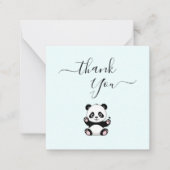 Budget Little Panda Baby shower Dank u Notitiekaartje (Voorkant)