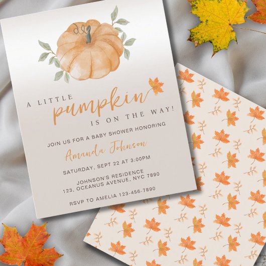 Budget Little Pumpkin Autumn Herfst Baby shower