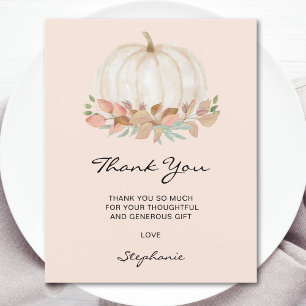 Budget Little Pumpkin Baby shower Dank u kaart