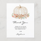 Budget Little Pumpkin Baby shower Dank u kaart (Voorkant)