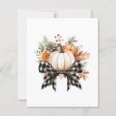 Budget Little Pumpkin Baby shower Floral & Plaid (Achterkant)