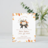 Budget Little Pumpkin Baby shower Floral & Plaid (Staand voorkant)