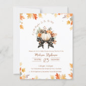 Budget Little Pumpkin Baby shower Floral & Plaid (Voorkant)
