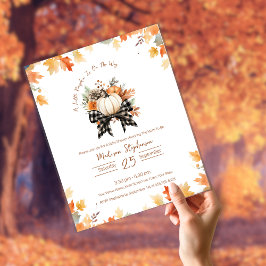 Budget Little Pumpkin Baby shower Floral & Plaid