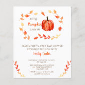 Budget Little Pumpkin Baby shower Herfst Foliage (Voorkant)