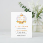 Budget Little Pumpkin Baby shower Invitation (Staand voorkant)