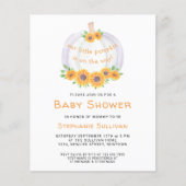 Budget Little Pumpkin Baby shower Invitation (Voorkant)