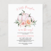 Budget Little Pumpkin Baby shower Invitation (Voorkant)
