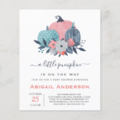 Budget Little Pumpkin Baby shower Invitation (Voorkant)