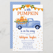 Budget Little Pumpkin Baby shower Invitation (Voorkant / Achterkant)