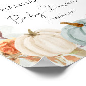 Budget Little Pumpkin Baby shower Welcome Sign Poster (Hoek)
