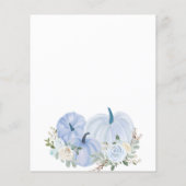 Budget Little Pumpkin Blue Baby shower Invitation Flyer (Achterkant)