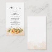 Budget Little Pumpkin Botanical Herfst Baby shower Notitiekaartje (Voorkant / Achterkant)