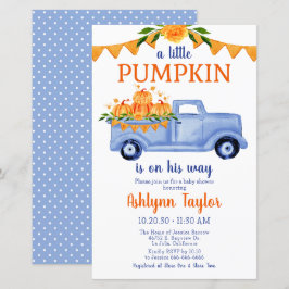 Budget Little Pumpkin Boy Baby shower Uitnodiging