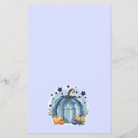 BUDGET Little Pumpkin Boy Baby shower Uitnodiging Flyer (Achterkant)