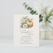 Budget Little Pumpkin Floral Herfst Baby shower (Staand voorkant)