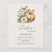 Budget Little Pumpkin Floral Herfst Baby shower (Voorkant)