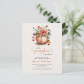 Budget Little Pumpkin Floral Herfst Baby shower (Staand voorkant)