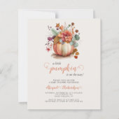 Budget Little Pumpkin Floral Herfst Baby shower (Voorkant)