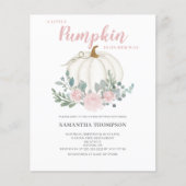 Budget Little Pumpkin Girl Baby shower Invitation Flyer (Voorkant)