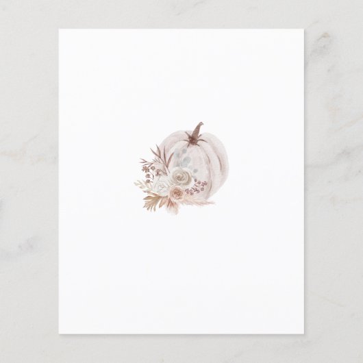 Budget Little Pumpkin Girl Baby shower Invitation Flyer (Achterkant)