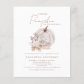 Budget Little Pumpkin Girl Baby shower Invitation Flyer (Voorkant)