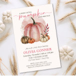 BUDGET Little Pumpkin Girl Baby shower Uitnodiging Flyer<br><div class="desc">Vier de komende komst van een lieve kleine pompoen met deze charmante baby shower budgetuitnodiging! Met een zacht roze waterverf pompoen omgeven door herfst gebladerte, is dit herfstgeïnspireerde thema ideaal voor het verwelkomen van een baby meisje. De woorden kunnen gemakkelijk worden bewerkt om aan uw specifieke gebeurtenis te voldoen. Achtergrondkleuren...</div>
