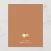 Budget Little Pumpkin Herfst Baby shower Invitatio (Achterkant)