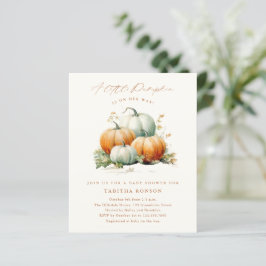 Budget Little Pumpkin Herfst Baby shower Invitatio