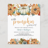 Budget Little Pumpkin Herfst Baby shower Invitatio Flyer (Voorkant)