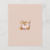Budget Little Pumpkin Herfst Baby shower Invitatio Flyer (Achterkant)
