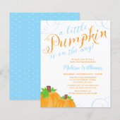 Budget Little Pumpkin Herfst Blue Boy Baby shower (Voorkant / Achterkant)