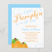 Budget Little Pumpkin Herfst Blue Boy Baby shower (Voorkant / Achterkant)