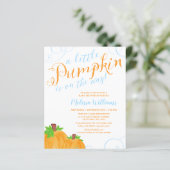 Budget Little Pumpkin Herfst Blue Boy Baby shower (Staand voorkant)