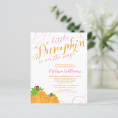 Budget Little Pumpkin Herfst Pink Girl Baby shower (Staand voorkant)