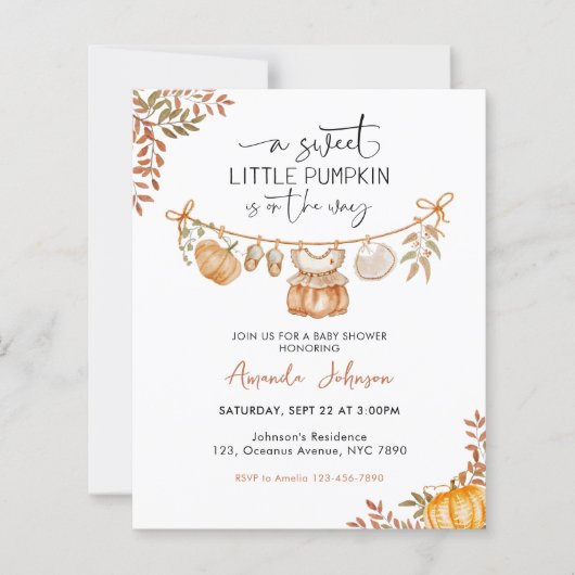 Budget Little Pumpkin is op weg naar het Baby show (Voorkant)