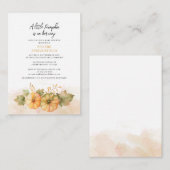 Budget Little Pumpkin op her Way Baby shower Notitiekaartje (Voorkant / Achterkant)