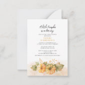 Budget Little Pumpkin op her Way Baby shower Notitiekaartje (Voorkant)