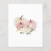 Budget Little Pumpkin Pink Baby shower Invitation Flyer (Achterkant)