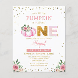 Budget Little Pumpkin Pink Floral 1e Verjaardag