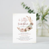 Budget Little Pumpkin Rustic Roos Gold Baby shower (Staand voorkant)
