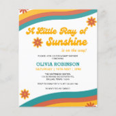 Budget Little Ray of Sunshine Baby shower Invite (Voorkant)
